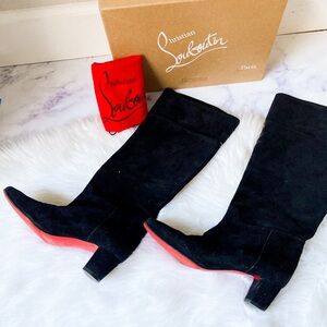 Christian Louboutin Suede Black Boots